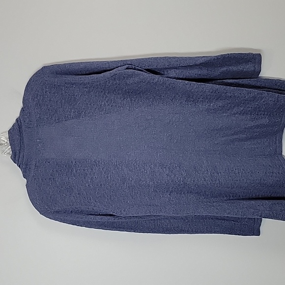 LL Bean Blue cotton open front cardigan sweater size meidum - Picture 7 of 8